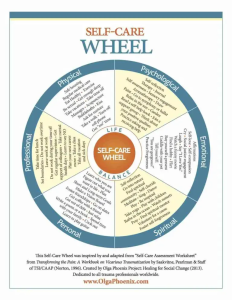 Self Care Wheel from Olga Phoenix.com